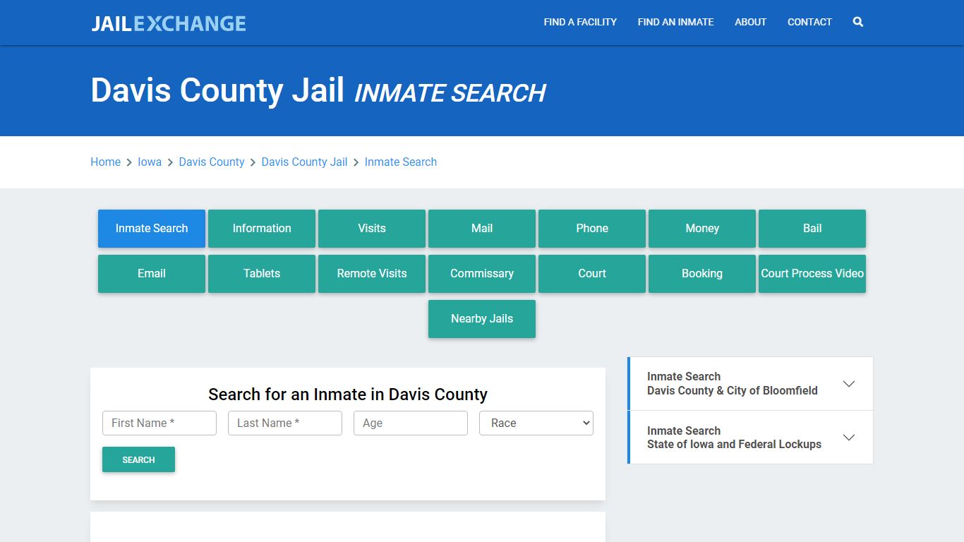 Davis County Jail, IA Inmate Search: Roster & Mugshots - Jail Exchange